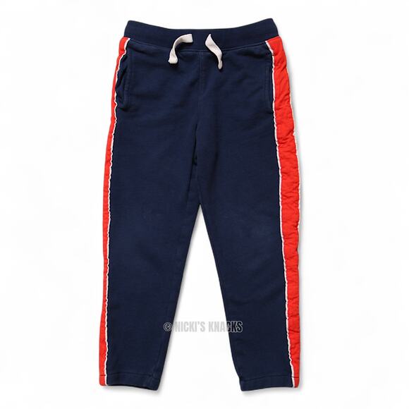 4/$20 - Carters Boys Navy Blue & Red Stripe Pull On Terry Active Pants Size 6 - Picture 2 of 6